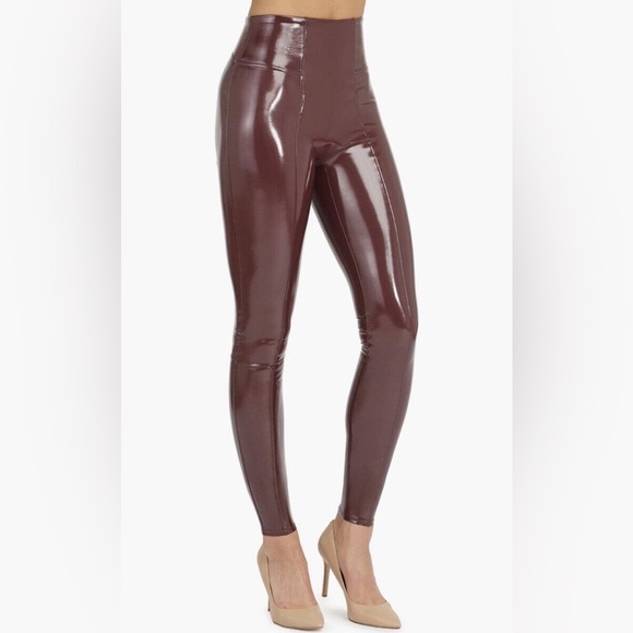 NWT SPANXshape Faux Leather Patent Leggings‎ - Picture 1 of 5